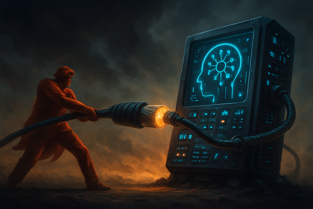 When Broadband Becomes the New AI Leverage: A Political Game of Chicken